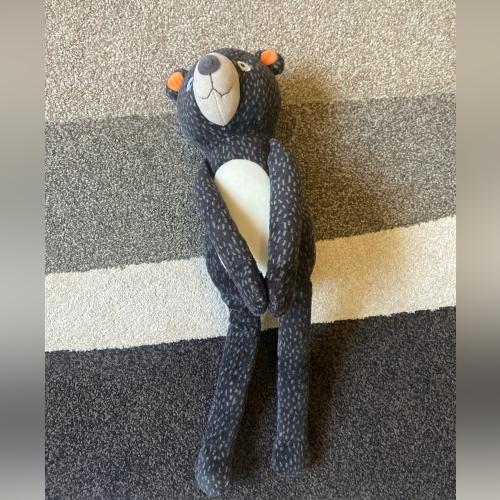 Pillowfort Gray Spotted Bear Long Legs Arms Orange Ears Plush Target Circo 2015